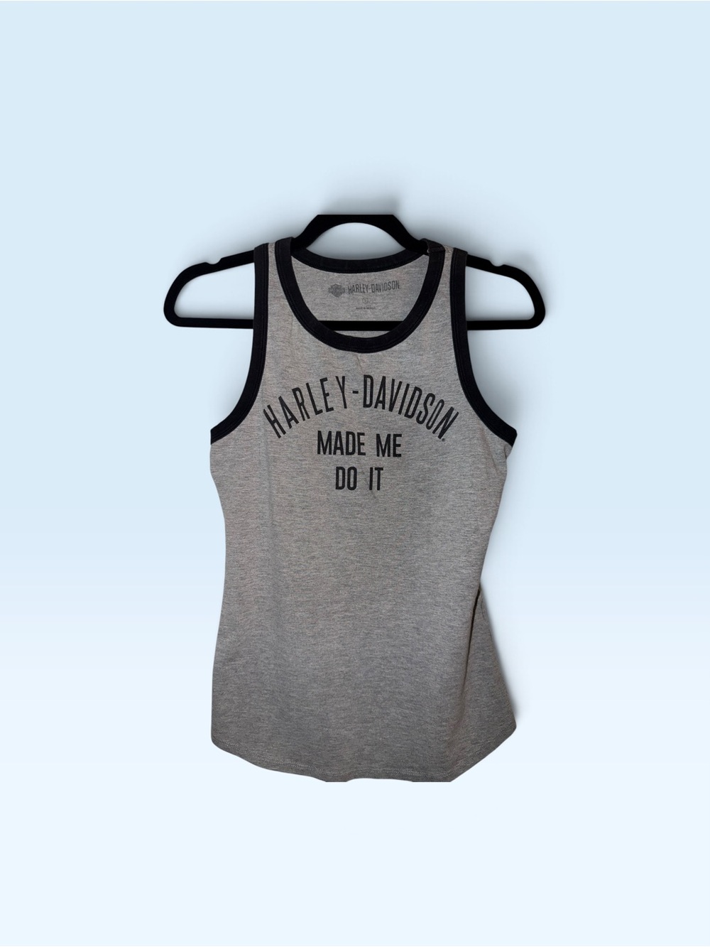 Harley-Davidson Grey Tank with Black Trim and Logo